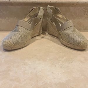 Lauren by Ralph Lauren wedge espadrille in gold